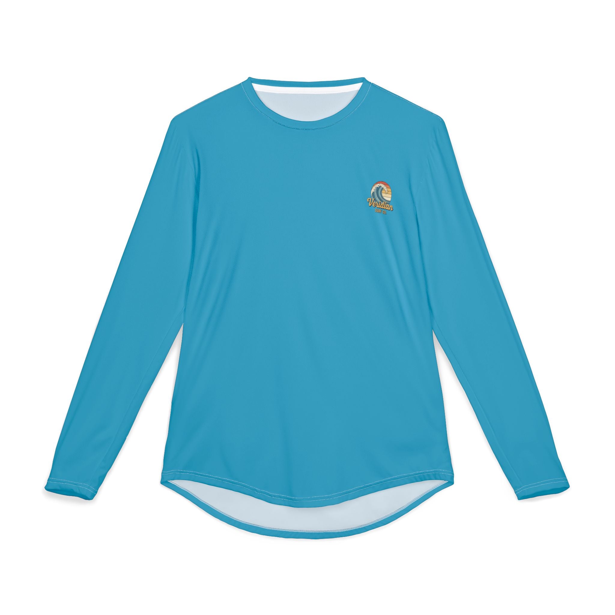 Retro Surf Protection Shirt | UPF 50+ Long Sleeve | 70s Vintage Beach Tee | Veridian Surf Co. Rash Guard | Quick Dry UV Shirt