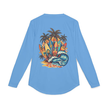 Men's UV Protection Shirt, Sun Surf Long Sleeve, Veridian Surf Co Beach Top, Sunscreen Tee, Rash Guard