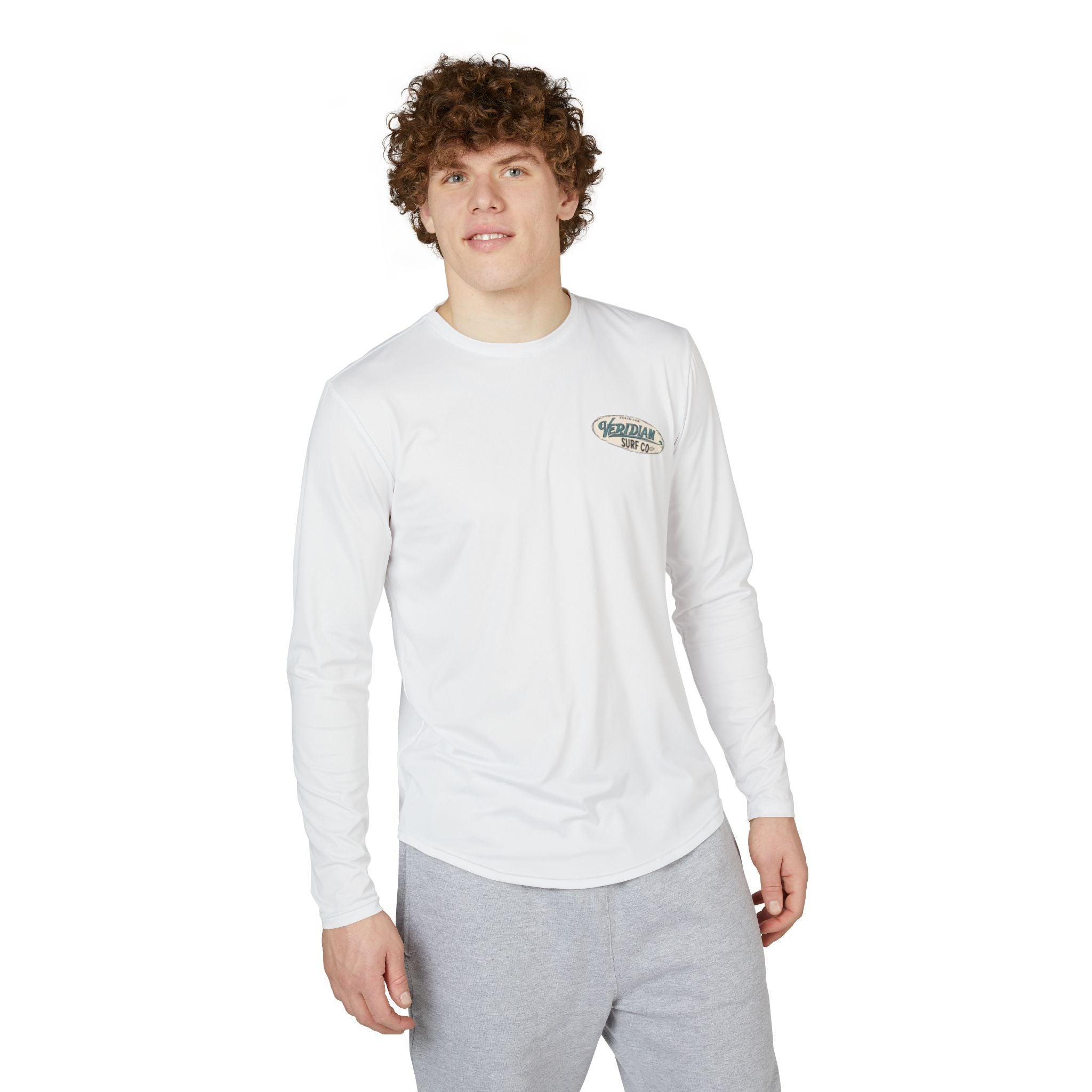 Sun Shirt, Men's UV Protection Long Sleeve Surf Theme Tee, Sun Protection Top, Beachwear, Outdoor Apparel, Summer Fashion